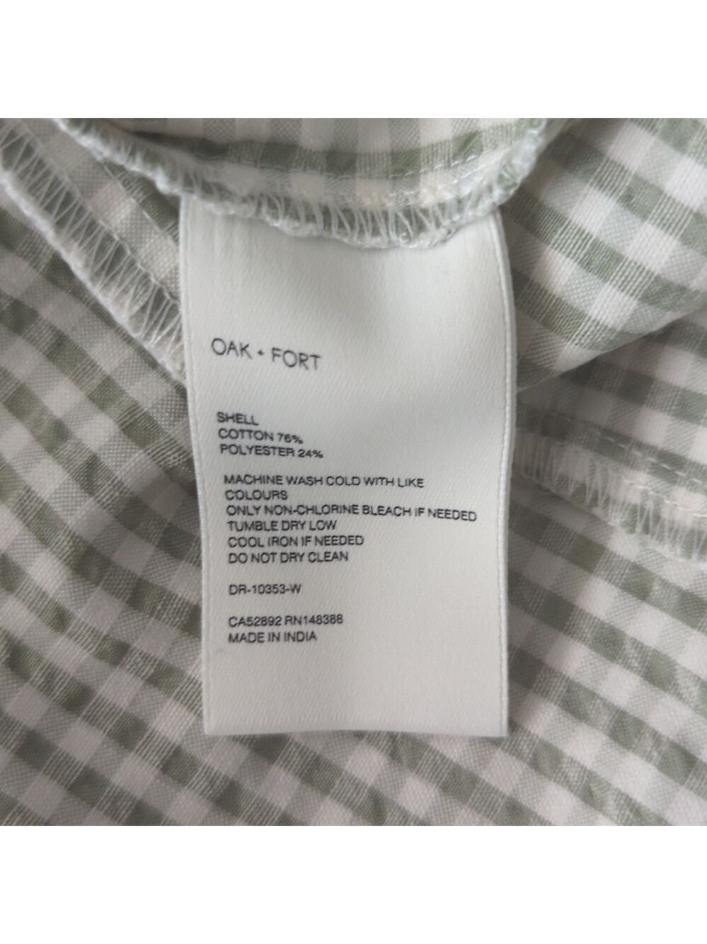 OAK + FORT COLLARED MINI GINGHAM DRESS - Picture 11 of 13